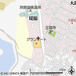 秋田県由利本荘市堤脇周辺の地図