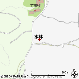 秋田県由利本荘市薬師堂水林周辺の地図