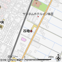 秋田県由利本荘市薬師堂谷地周辺の地図