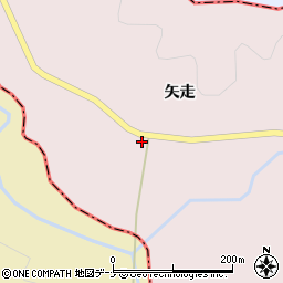秋田県横手市大森町坂部矢走129周辺の地図