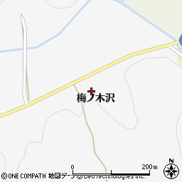 秋田県由利本荘市金山（梅ノ木沢）周辺の地図