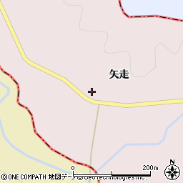 秋田県横手市大森町坂部矢走133周辺の地図