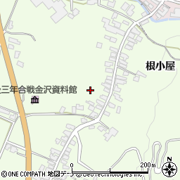 秋田県横手市金沢中野根小屋周辺の地図