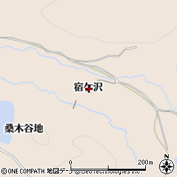 秋田県横手市金沢宿ケ沢周辺の地図