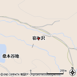 秋田県横手市金沢（宿ケ沢）周辺の地図