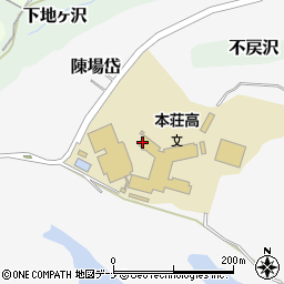 秋田県由利本荘市陳場岱周辺の地図