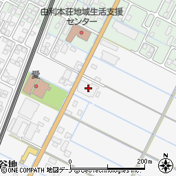 秋田県由利本荘市薬師堂谷地312-1周辺の地図