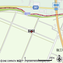 秋田県横手市金沢中野厨川周辺の地図