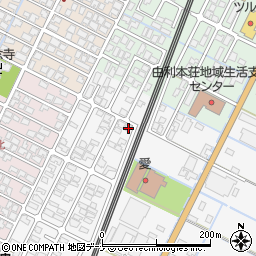 秋田県由利本荘市薬師堂谷地300-16周辺の地図