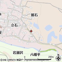 秋田県横手市金沢館石104周辺の地図