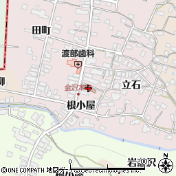 羽後金沢郵便局周辺の地図