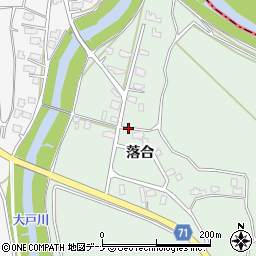 秋田県横手市黒川（落合）周辺の地図