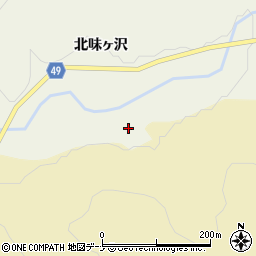 秋田県由利本荘市北ノ股南味ヶ沢周辺の地図