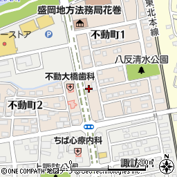 岩手県花巻市不動町周辺の地図