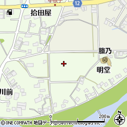 岩手県花巻市中根子明堂周辺の地図