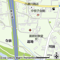 岩手県花巻市中根子道地周辺の地図