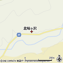 秋田県由利本荘市北ノ股北味ヶ沢周辺の地図