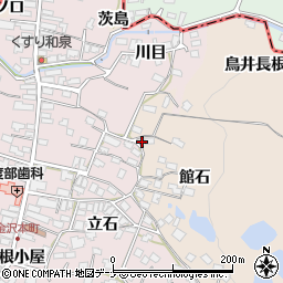 秋田県横手市金沢館石134周辺の地図