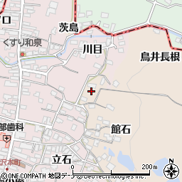 秋田県横手市金沢館石137周辺の地図