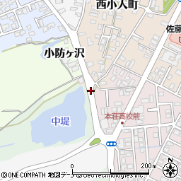 秋田県由利本荘市下地ヶ沢周辺の地図