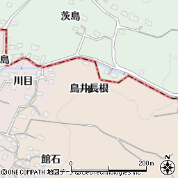 秋田県横手市金沢（鳥井長根）周辺の地図