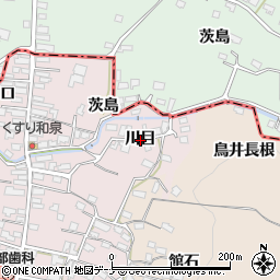 秋田県横手市金沢本町（川目）周辺の地図