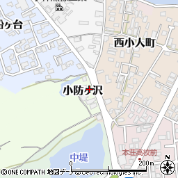 秋田県由利本荘市小防ヶ沢周辺の地図