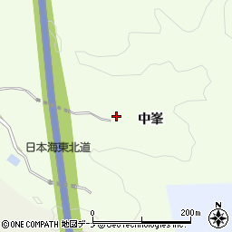 秋田県由利本荘市土谷中峯周辺の地図