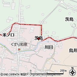 秋田県横手市金沢（茨島）周辺の地図