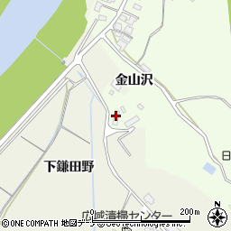 秋田県由利本荘市土谷金山沢周辺の地図