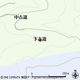 秋田県由利本荘市土谷下古道周辺の地図