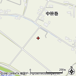 秋田県美郷町（仙北郡）金沢西根（上笹巻）周辺の地図