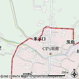 秋田県横手市金沢米ノ口周辺の地図