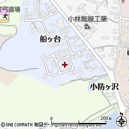秋田県由利本荘市船ヶ台周辺の地図