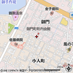 秋田県由利本荘市御門238-4周辺の地図