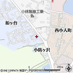 秋田県由利本荘市船ヶ台12-14周辺の地図