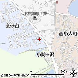 秋田県由利本荘市船ヶ台12-22周辺の地図