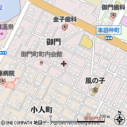 秋田県由利本荘市御門203-5周辺の地図