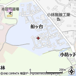 秋田県由利本荘市船ヶ台10-16周辺の地図