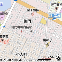 秋田県由利本荘市御門203-1周辺の地図
