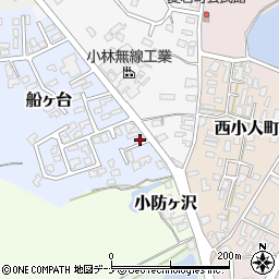秋田県由利本荘市船ヶ台12-23周辺の地図