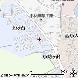秋田県由利本荘市船ヶ台14-43周辺の地図