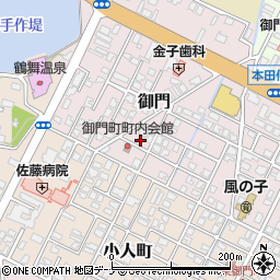 秋田県由利本荘市御門236-5周辺の地図