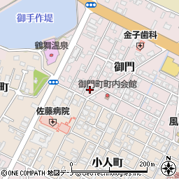 秋田県由利本荘市御門257周辺の地図
