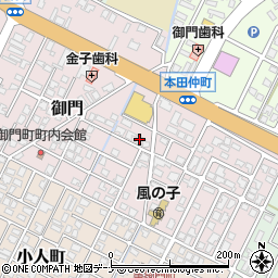秋田県由利本荘市御門193-2周辺の地図