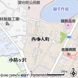 秋田県由利本荘市西小人町33-1周辺の地図