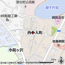 秋田県由利本荘市西小人町33周辺の地図