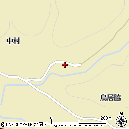 秋田県由利本荘市羽広中村42周辺の地図