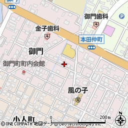 秋田県由利本荘市御門193-4周辺の地図