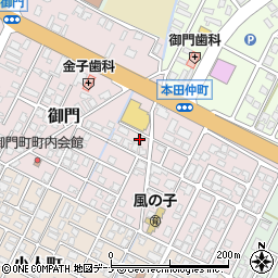 秋田県由利本荘市御門161-1周辺の地図